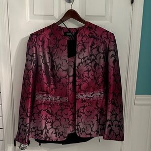 Kasper Pink and Black 3 Piece Women’s pant suit